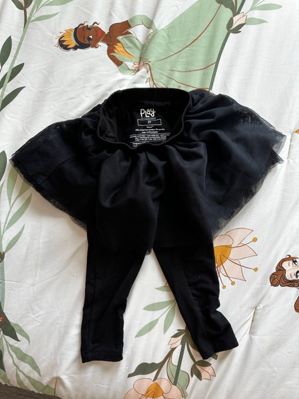 Little Sleepies Black Tulle Skirted Leggings